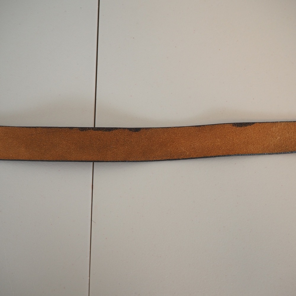 Vintage Eagle Tooled Leather Belt and Buckle by Alumaline 4108 Brass Embossed - Picture 5 of 11